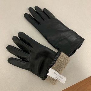 Charter club cashmere lined leather tech gloves